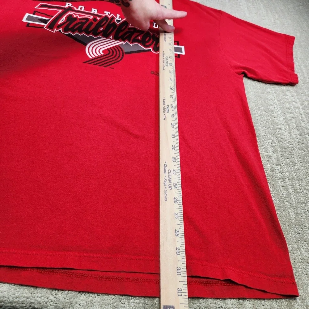 Vintage 90s Portland Trail Blazers Shirt Men XXL Logo 7‎ Red NBA Basketball
